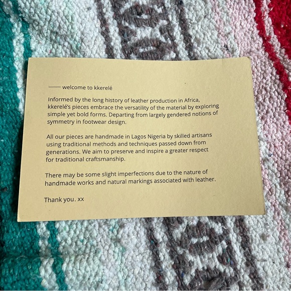 BNIB | Handmade in Nigeria | Soft Leather Graphic Heel Ivory Pumps - Picture 7 of 14